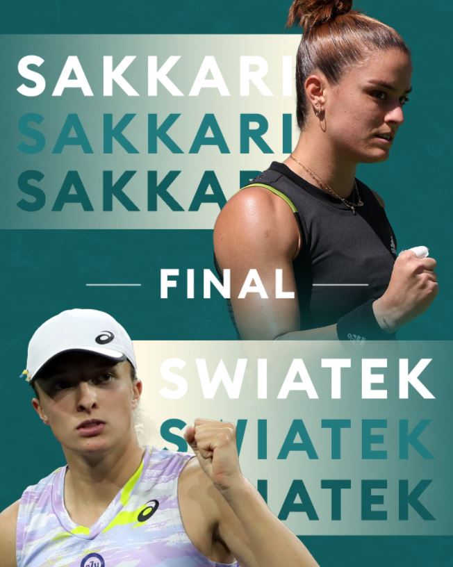 Swiatek / Sakkari WTA Indian Wells 2022 TV Streaming Finale