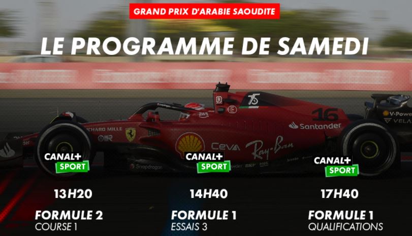 Formule 1 GP d'Arabie Saoudite 2022 TV Streaming samedi 26 mars