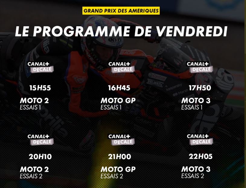 Moto GP des Amériques 2022 (TV/Streaming) Sur quelle chaine regarder les Essais Libres vendredi ?
