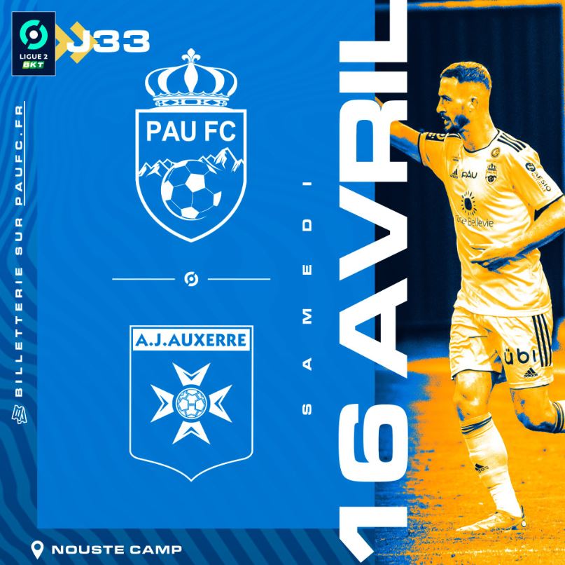 Pau / Auxerre (TV / Streaming) Sur quelle chaîne suivre le match de Ligue 2 ce samedi ?