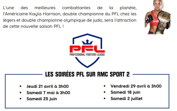 Le PFL (Professional Fighters League) à suivre cette nuit en direct sur RMC Sport