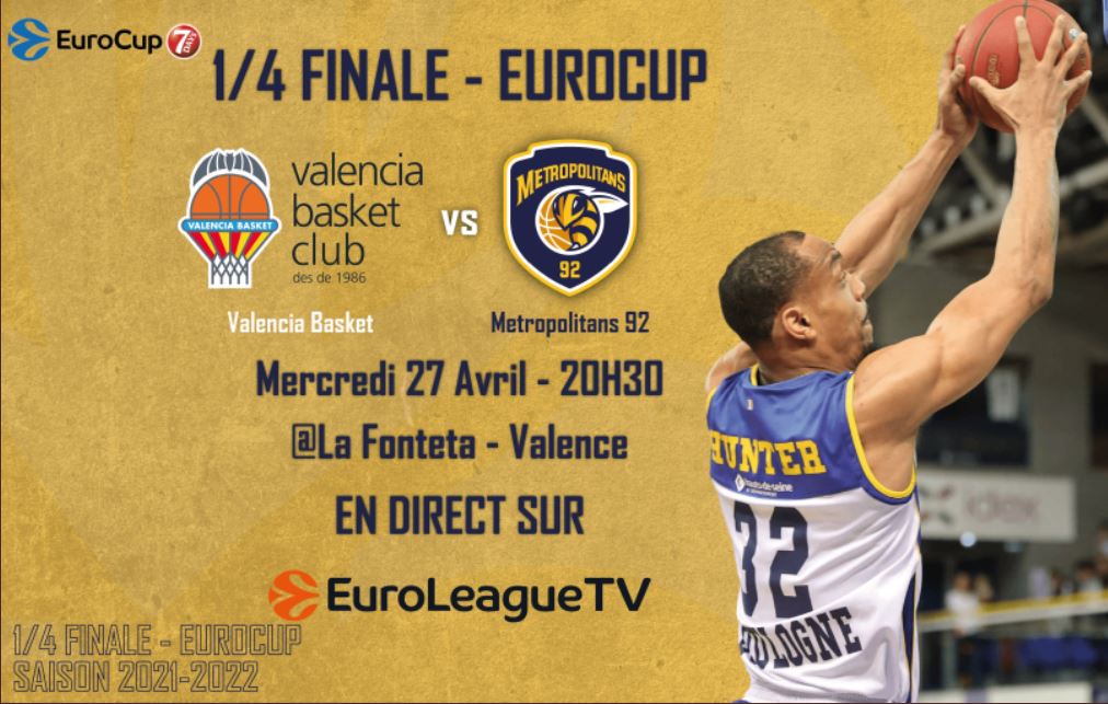 Valencia / Boulogne-Levallois (Streaming) Comment suivre la rencontre d'Eurocup mercredi ?