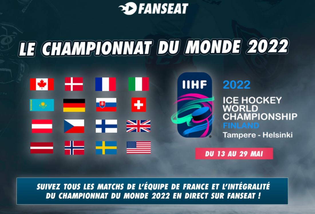 Le Mondial Élite de Hockey 2022 sera diffusé sur Fanseat