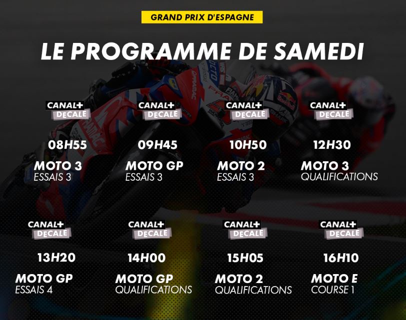 Moto GP d'Espagne 2022 (TV/Streaming) Sur quelle chaine suivre les Qualifications samedi ?