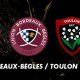 Bordeaux Bègles / Toulon (TV/Streaming) Sur quelle chaine regarder le match de Top 14 dimanche ?