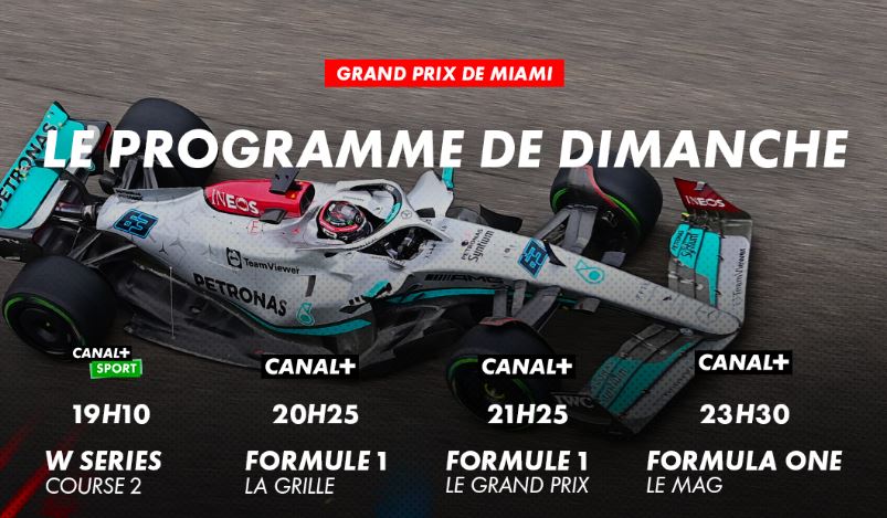Formule 1 - GP de Miami 2022 (TV/Streaming) Sur quelle chaine regarder la course dimanche ?