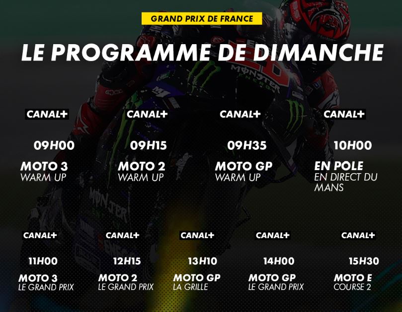 Moto GP de France 2022 (TV/Streaming) Sur quelle chaine suivre la course dimanche ?