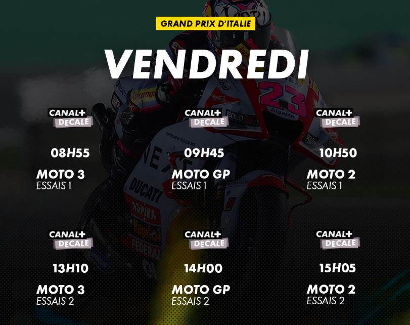 Moto GP d'Italie 2022 (TV/Streaming) Sur quelle chaine suivre les Essais Libres vendredi ?