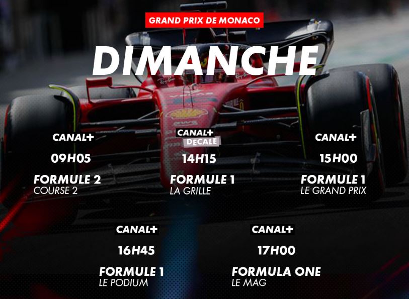 Formule 1 - GP de Monaco 2022 (TV/Streaming) Sur quelle chaine regarder la course dimanche ?
