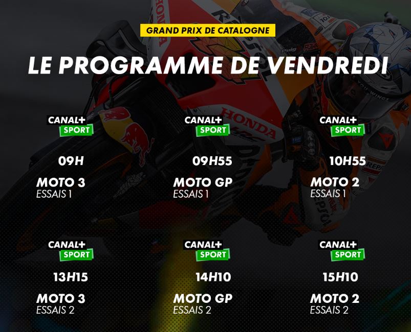 Moto GP de Catalogne 2022 (TV/Streaming) Sur quelle chaine suivre les Essais Libres vendredi ?
