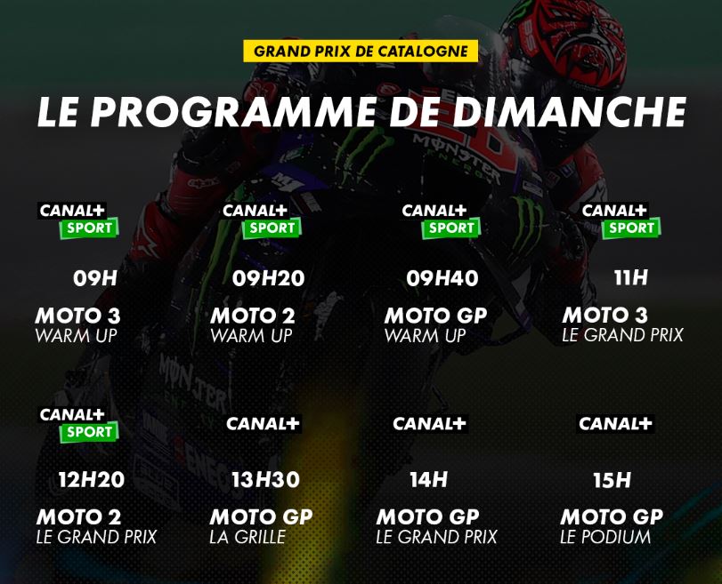 Moto GP de Catalogne 2022 (TV/Streaming) Sur quelle chaine suivre la course dimanche ?