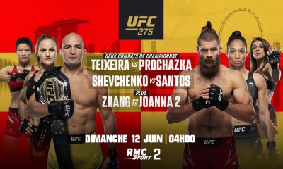 Teixeira vs Procházka - UFC 275 (TV / Streaming) Sur quelle chaîne suivre le combat dans la nuit de samedi à dimanche ?