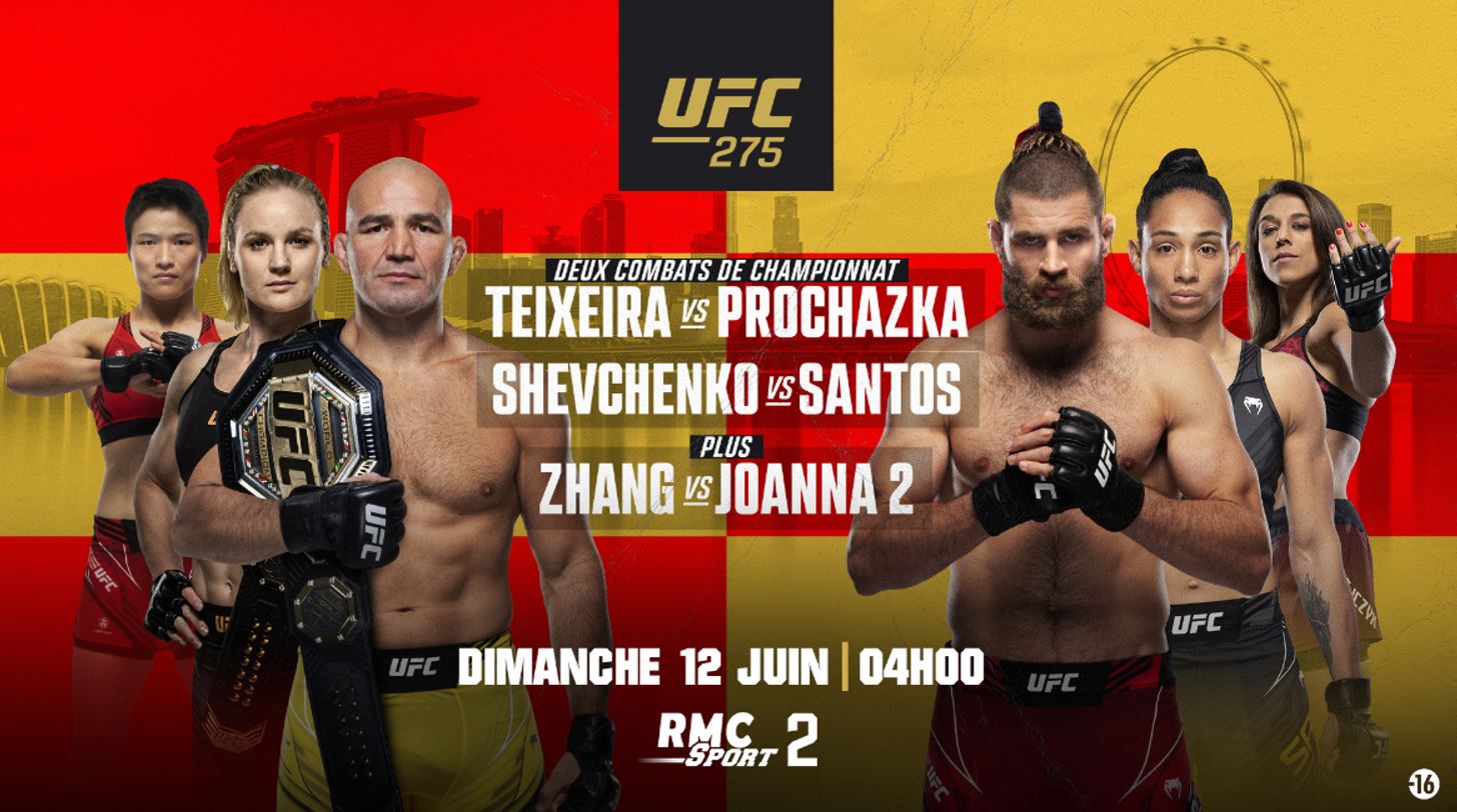 Teixeira vs Procházka - UFC 275 (TV / Streaming) Sur quelle chaîne suivre le combat dans la nuit de samedi à dimanche ?