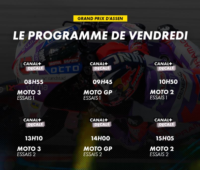 Moto GP des Pays-Bas 2022 (TV/Streaming) Sur quelle chaine suivre les Essais Libres vendredi ?
