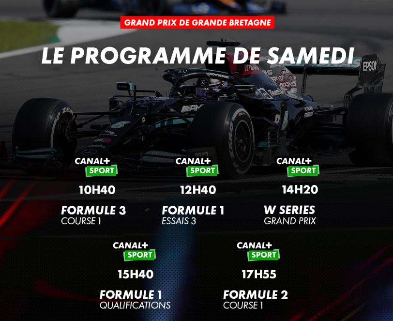 Formule 1 - GP de Grande-Bretagne 2022 (TV/Streaming) Sur quelle chaine regarder les Essais Libres et les Qualifications samedi ?