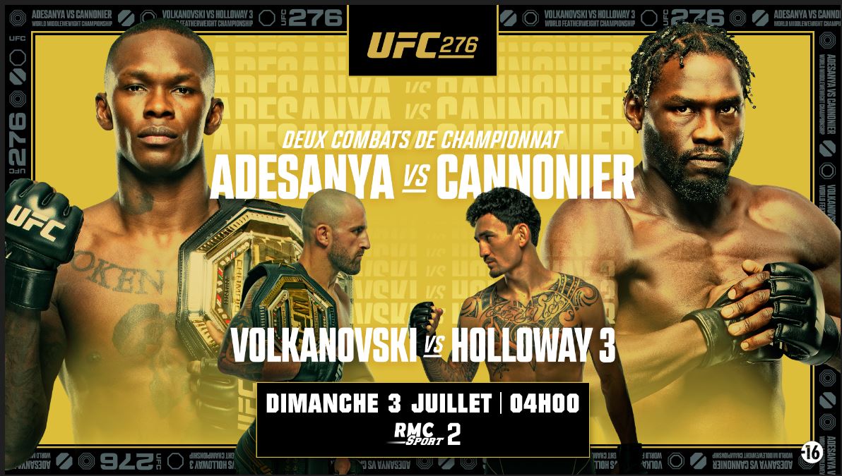 Adesanya vs Cannonier - UFC 276 TV/Streaming) Sur quelle chaine suivre le combat dans la nuit du samedi 02 au dimanche 03 juillet 2022 ?