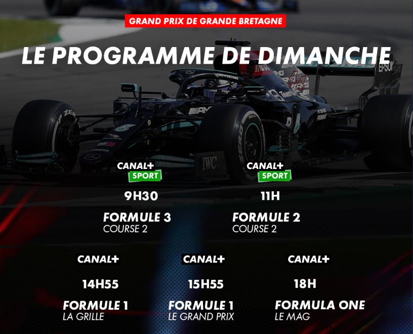 Formule 1 - GP de Grande-Bretagne 2022 (TV/Streaming) Sur quelle chaine regarder la course dimanche ?