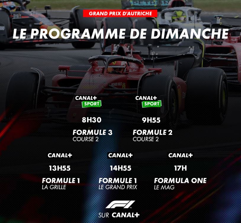 Formule 1 - GP d'Autriche 2022 (TV/Streaming) Sur quelle chaine regarder la Course dimanche ?