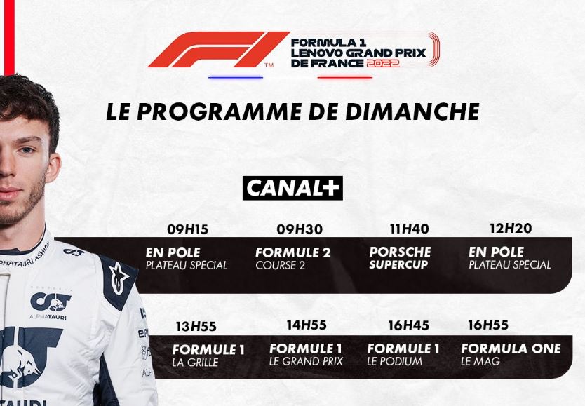 Formule 1 - GP de France 2022 (TV/Streaming) Sur quelle chaine regarder la course ce dimanche 24 juillet ?