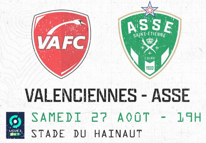 Valenciennes (VAFC) / Saint-Etienne (ASSE) (TV/Streaming) Sur quelles chaines suivre le match de Ligue 2 ce samedi 27 août 2022 ?