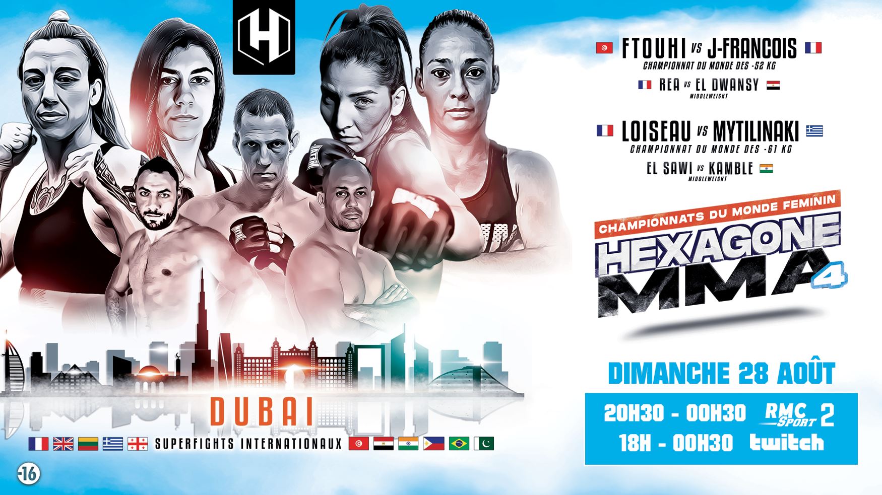 MMA - Hexagone 4 à Dubaï 2022 (TV/Streaming) Sur quelles chaines suivre la compétition de MMA dimanche 28 août ?