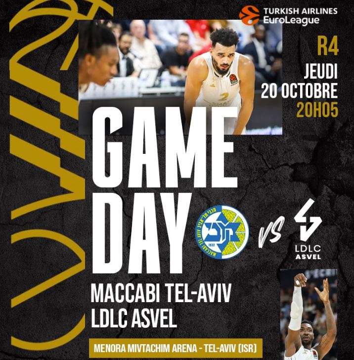 Maccabi Tel Aviv / Lyon Villeurbanne (TV/Streaming) Sur quelles chaines et à quelle heure suivre la rencontre d'Euroleague ?