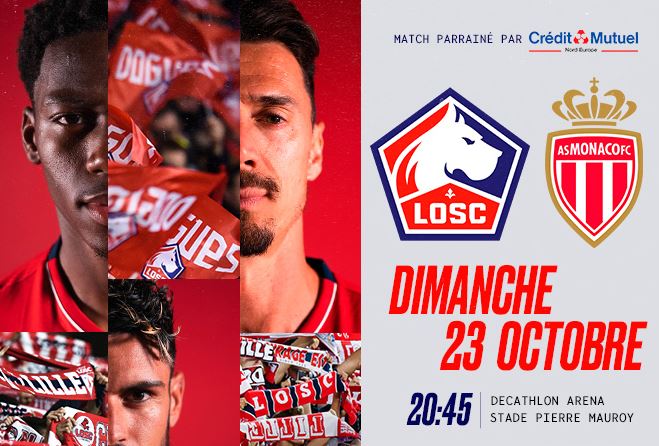 Lille (LOSC) / Monaco (ASM) (TV/Streaming) Sur quelles chaines et à quelle heure suivre le match de Ligue 1 ?
