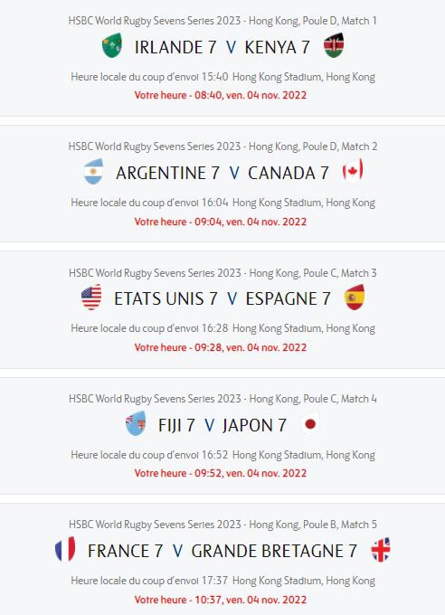 Rugby à 7 - Tournoi de Hong Kong 2022 (TV/Streaming) Sur quelles chaînes suivre les rencontres vendredi ?