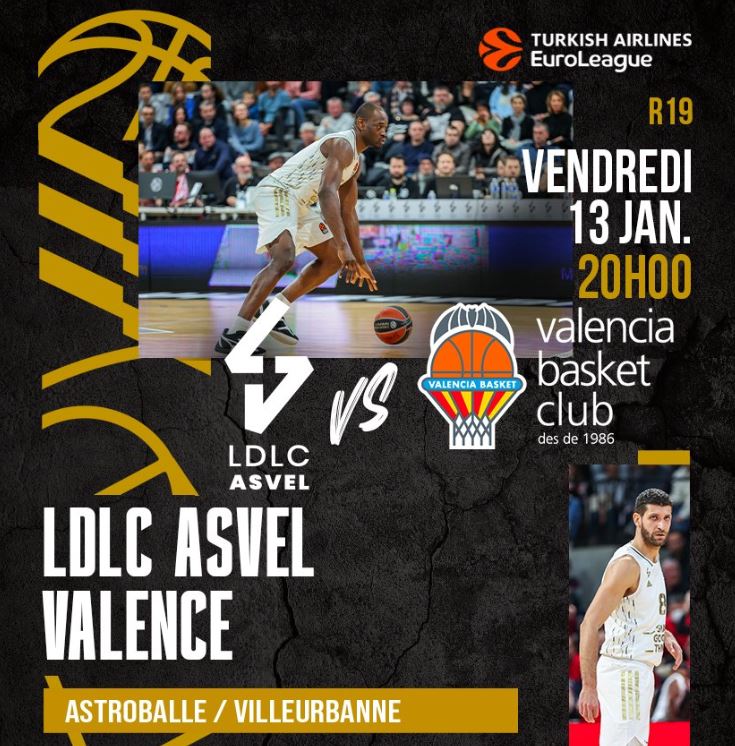 Lyon-Villeurbanne / Valence (TV/Streaming) Sur quelle chaine et à quelle heure suivre le match d'Euroleague ?