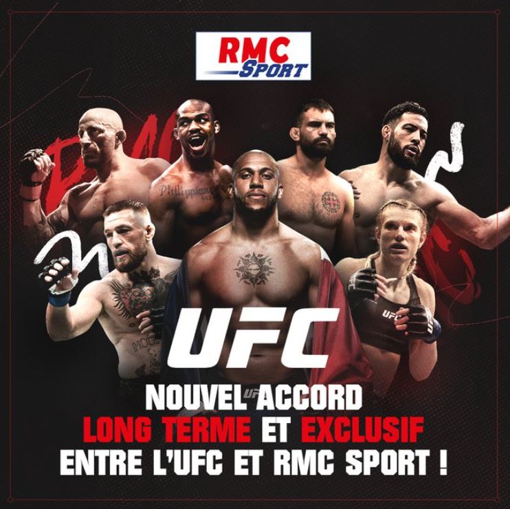 RMC Sport reste le diffuseur exclusif de l'UFC (MMA) pour encore plusieurs années