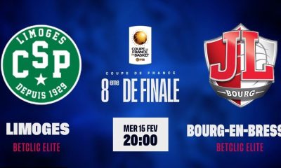 Limoges / Bourg-en-Bresse (TV/Streaming) Sur quelle chaine et à quelle heure suivre la rencontre de Coupe de France ?