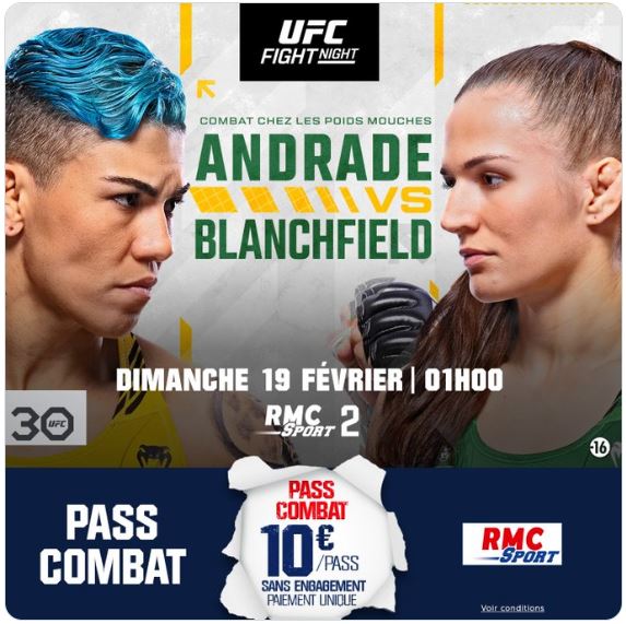 Andrade vs Blanchfield - UFC Fight Night (TV/Streaming) Sur quelle chaine et à quelle heure suivre le combat de MMA ?