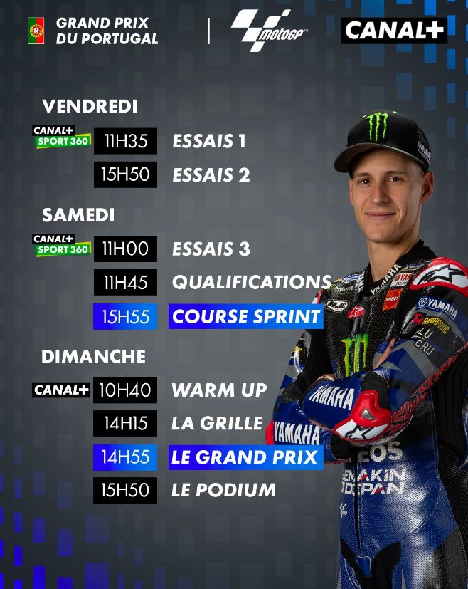 Moto GP du Portugal 2023 (TV/Streaming) Sur quelles chaines et à quelle heure regarder la course du 24 au 26 mars ?
