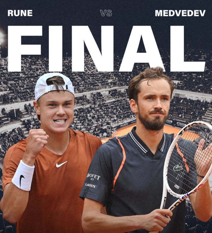 Rune / Medvedev - Masters 1000 de Rome 2023 (TV/Streaming) Sur quelle chaine et à quelle heure suivre la Finale ?
