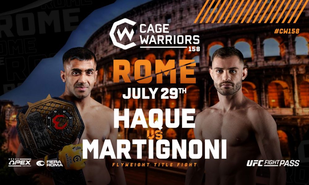 Haque vs Martignoni - Cage Warriors 158 (TV/Streaming) Sur quelle chaine et à quelle heure suivre le combat et la soirée de MMA ?