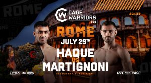 Haque vs Martignoni - Cage Warriors 158 (TV/Streaming) Sur quelle chaine et à quelle heure suivre le combat et la soirée de MMA ?
