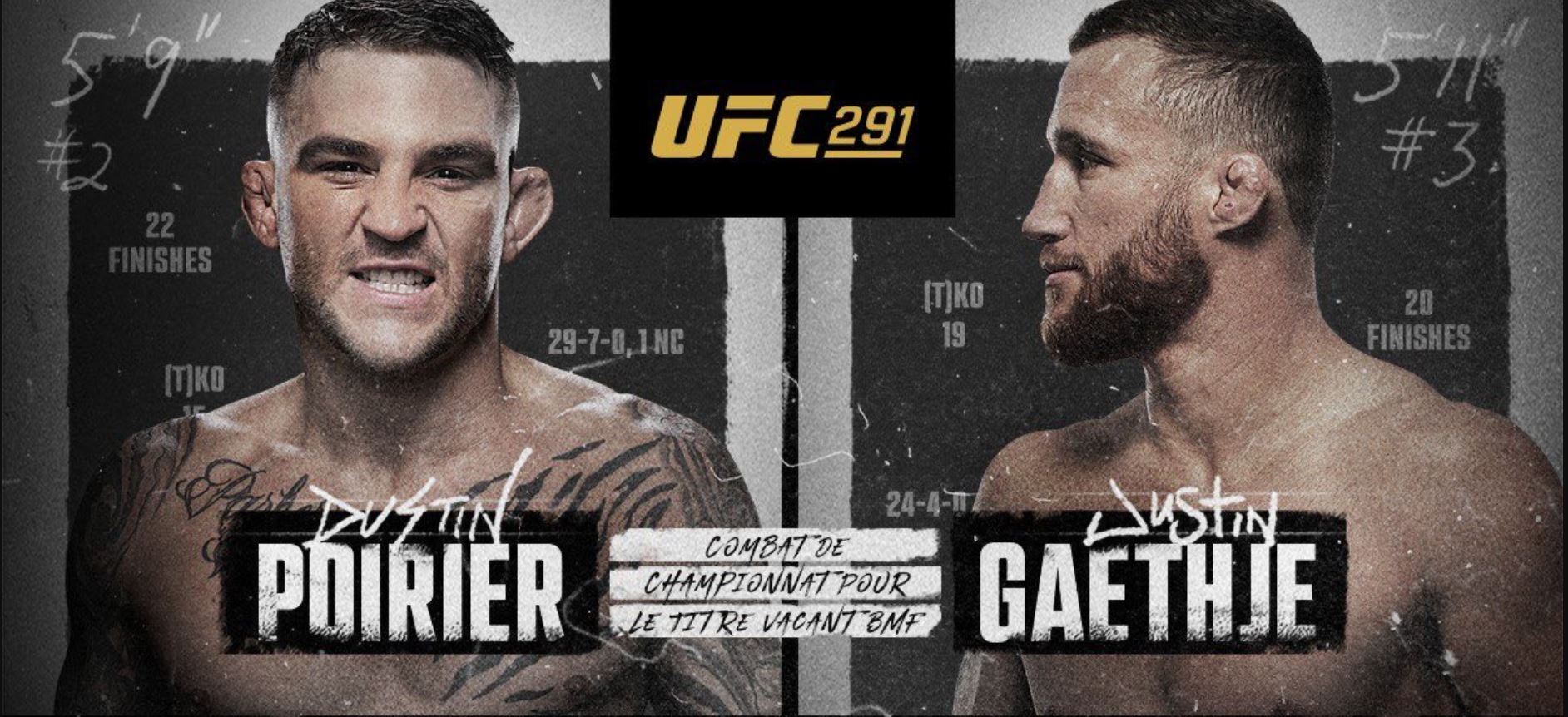 Poirier vs Gaethje - UFC 291 (TV/Streaming) Sur quelle chaine et à quelle heure suivre le combat et la soirée de MMA ?
