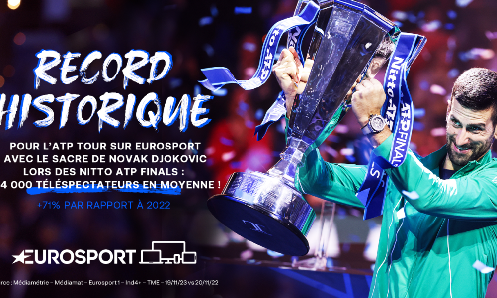 Record historique d'audience sur Eurosport avec la Finale des Nitto ATP Finals 2023