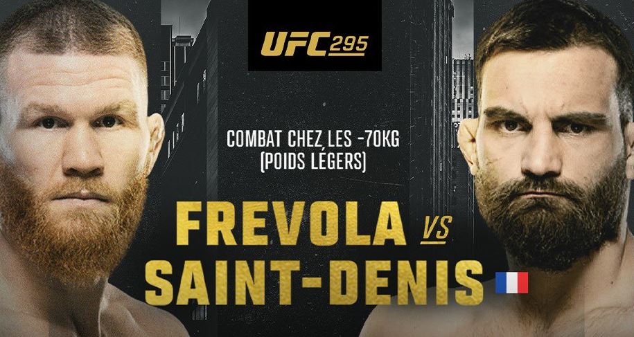 Saint Denis vs Matt Frevola - UFC 295 - Sur quelle chaîne TV et Streaming et à quelle heure regarder le combat et la soirée de MMA ?