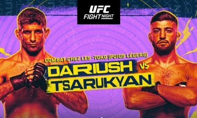 Dariush vs Tsarukyan - UFC Fight Night (TV/Streaming) Sur quelle chaine et à quelle heure suivre le combat et la soirée de MMA ?