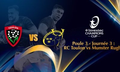 Toulon (RCT) / Munster (TV/Streaming) Sur quelles chaines et à quelle heure regarder le match de Champions Cup ?